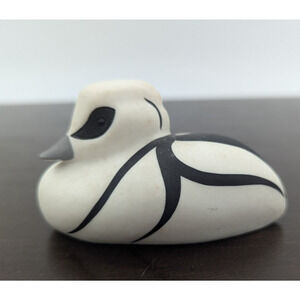 Isle of Arran Smew Duck Bird Pottery Figurine Scotland 3.5"